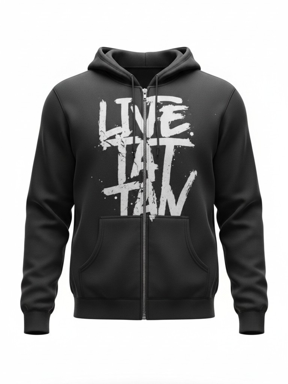 Live Fast Black Zip-Up Hoodie Jacket
